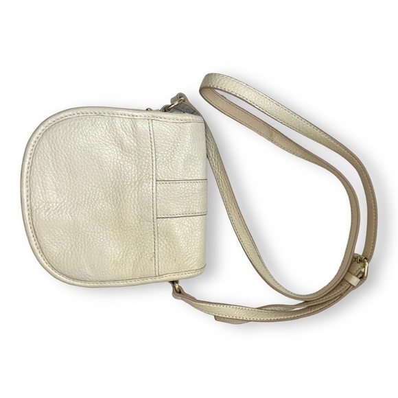 Isaac Mizrahi Cream Genuine leather Crossbody Purse - Picture 9 of 10